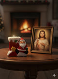 Santa Candle Holder